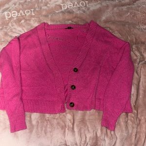 cropped pink cardigan🩷